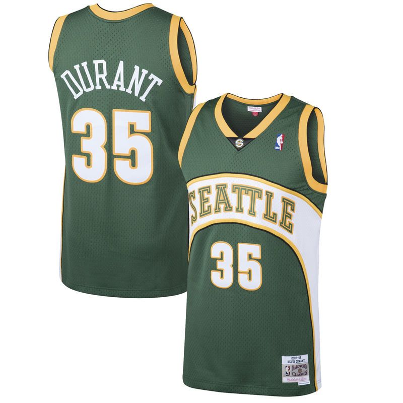 2007/08 Kevin Durant Seattle Super Sonics Home Basketball Jersey (Green Mitchell & Ness) - Pastime Sports & Games