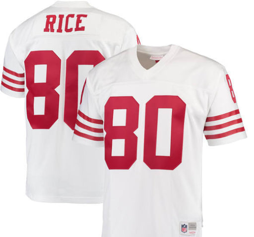 San Francisco 49ers Jerry Rice 1990 Mitchell & Ness White Football Jersey - Pastime Sports & Games