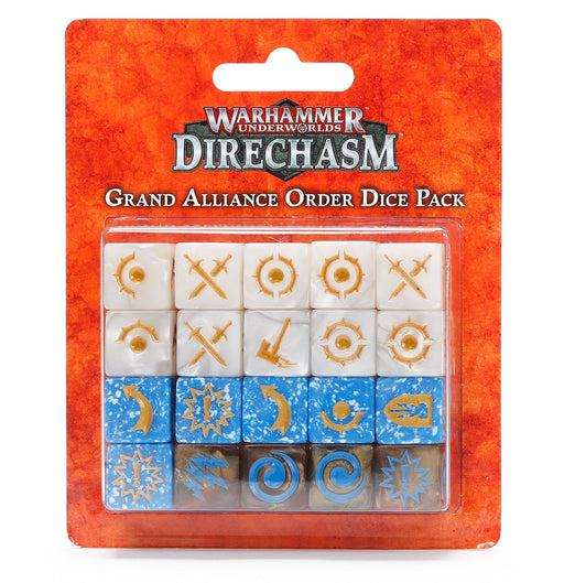 Warhammer Underworlds Direchasm Grand Alliance Order Dice Pack (110-09) - Pastime Sports & Games