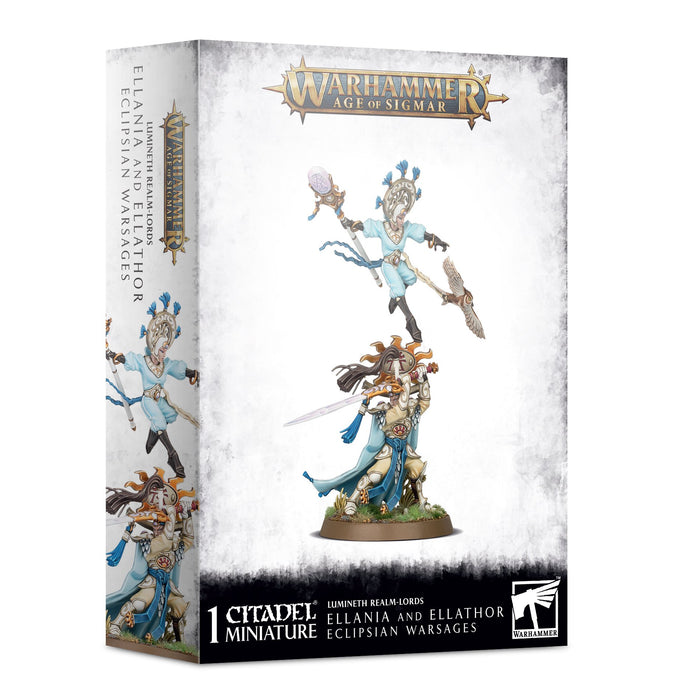 Warhammer Age of Sigmar Lumineth Realm-Lords Ellania and Ellathor Eclipsian Warsages (87-24) - Pastime Sports & Games