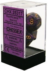 Chessex 7pc RPG Dice Set Speckled Hurricane CHX25317 - Pastime Sports & Games
