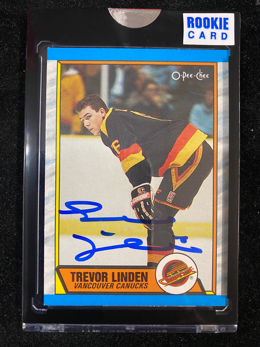 Trevor Linden Autographed Vancouver Canucks Rookie Card - Pastime Sports & Games