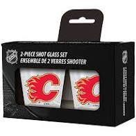 Calgary Flames 2 Piece Glass Set - Pastime Sports & Games