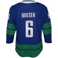 2019/20 Brock Boeser Vancouver Canucks Hockey Alternate Youth Jersey (Outerstuff Blue) - Pastime Sports & Games