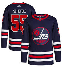Winnipeg Jets Mark Scheifele 2021/22 Adidas Alternate Home Blue