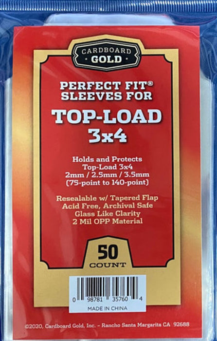 Cardboard Gold Perfect Fit Sleeves For Graded Cards PSA / BGS - Pastime Sports & Games