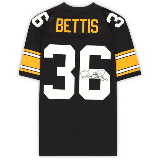 Jerome Bettis Autographed Pittsburgh Steelers Replica Jersey With "BUS" Inscription - Pastime Sports & Games