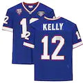 Jim Kelly Buffalo Bills Autographed Mitchell & Ness Royal Authentic Throwback Jersey with "HOF 02" Inscription - Pastime Sports & Games