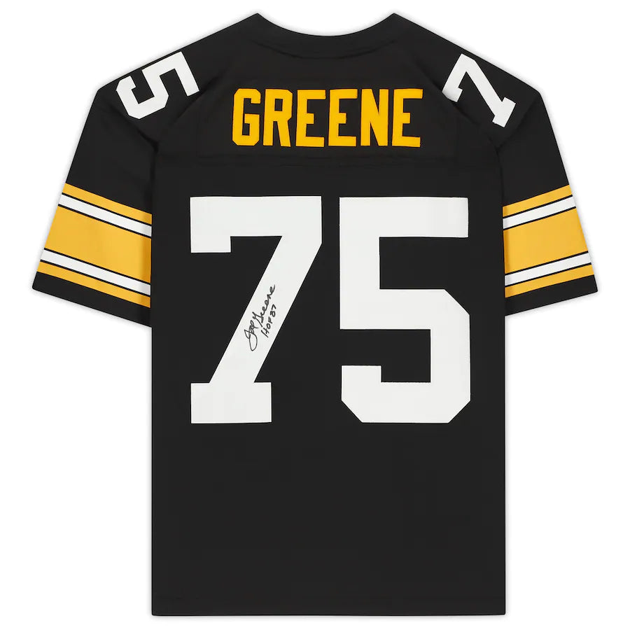 Joe Greene Autographed Pittsburgh Steelers Replica Jersey With "HOF 87" Inscription - Pastime Sports & Games