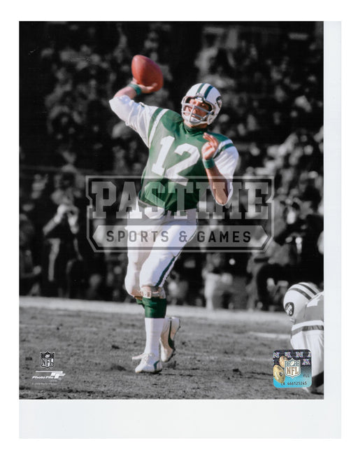 Joe Namath 8X10 New York Jets (Throwing Ball) - Pastime Sports & Games