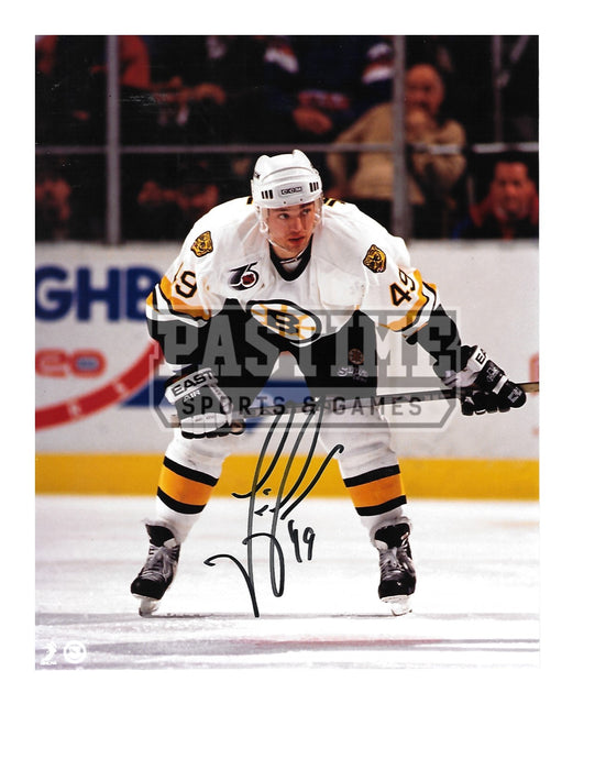 Joe Juneau Autographed 8X10 Boston Bruins Away Jersey (In Position) - Pastime Sports & Games