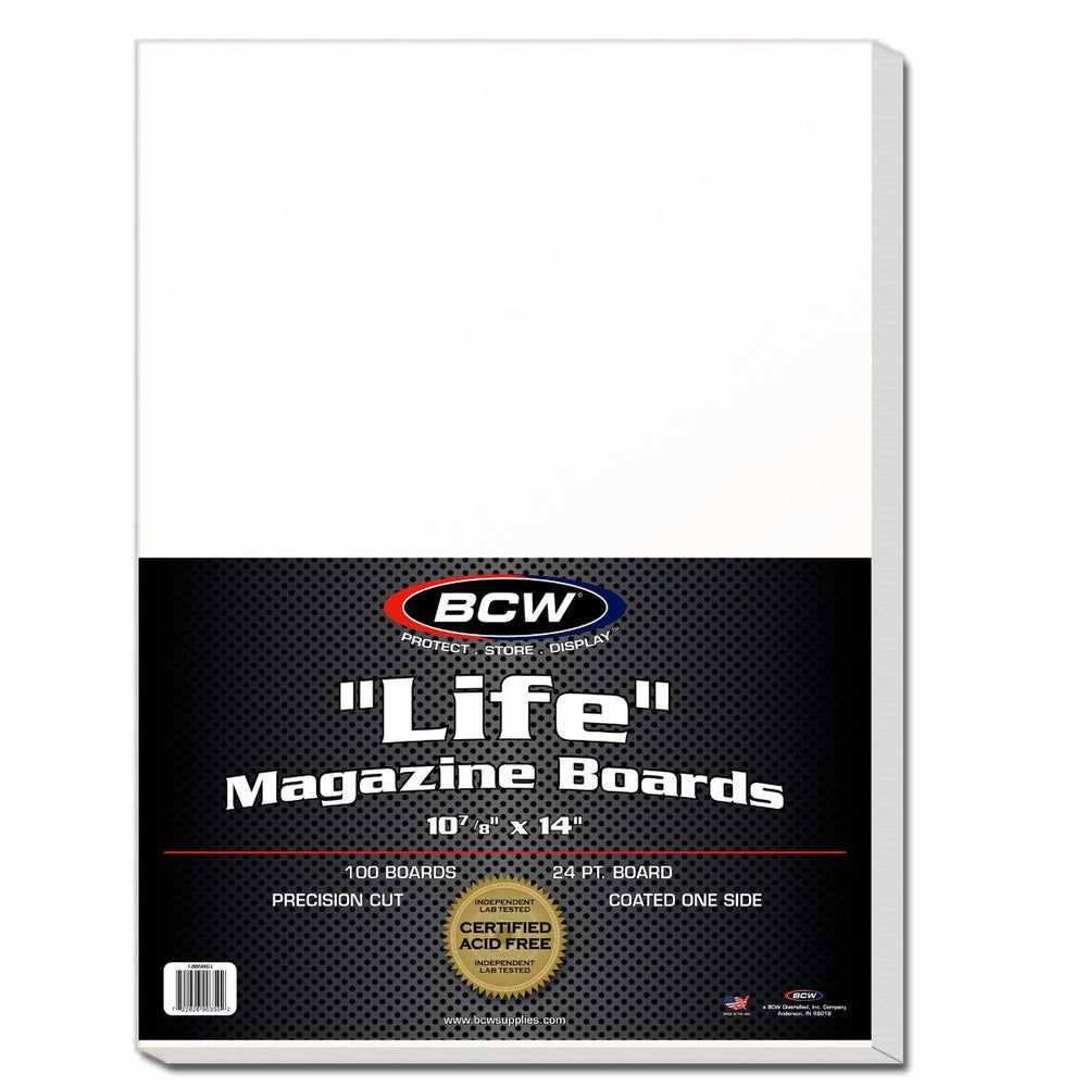 BCW Life Magazine Size Backing Boards 100ct. - Pastime Sports & Games
