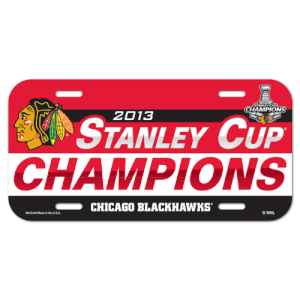 2013 Chicago Black Hawks License Plate Cover - Pastime Sports & Games