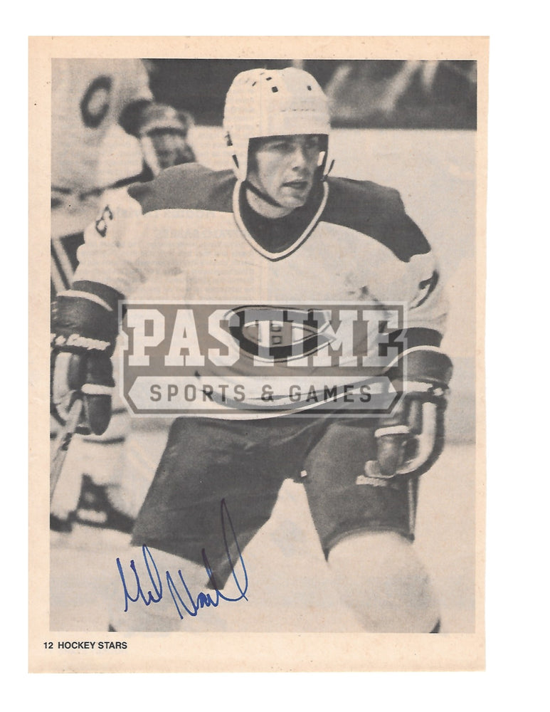 Mats Naslund Autographed 8X10 Montreal Canadians Away Jersey (Newspaper Page In Position) - Pastime Sports & Games