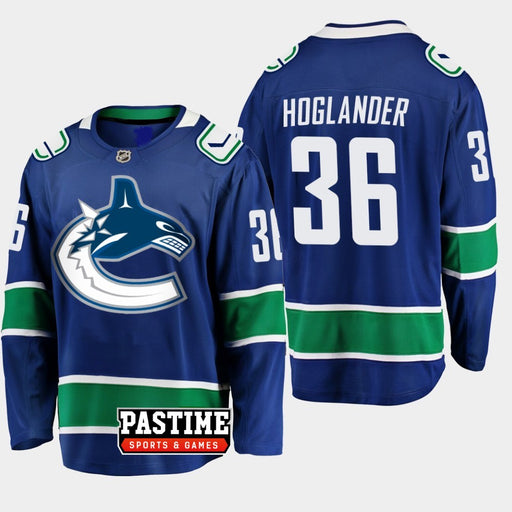 Vancouver Canucks Nils Hoglander 2019/20 Adidas Custom Stitched Blue Jersey - Pastime Sports & Games