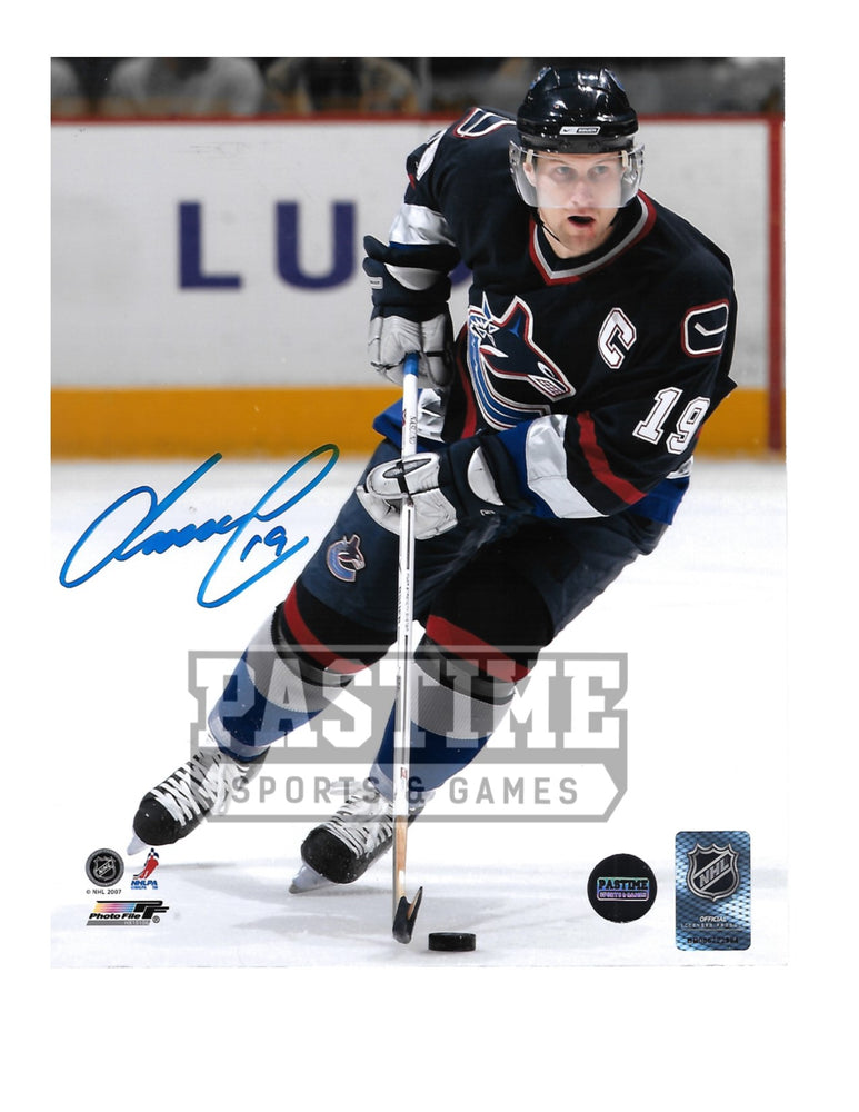 Markus Naslund Autographed 8X10 Vancouver Canucks Home Jersey (Skating) - Pastime Sports & Games