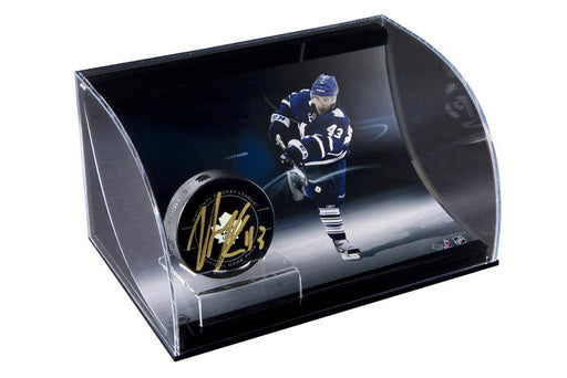Nazem Kadri Autographed Hockey Puck with Curved Display Case - Pastime Sports & Games