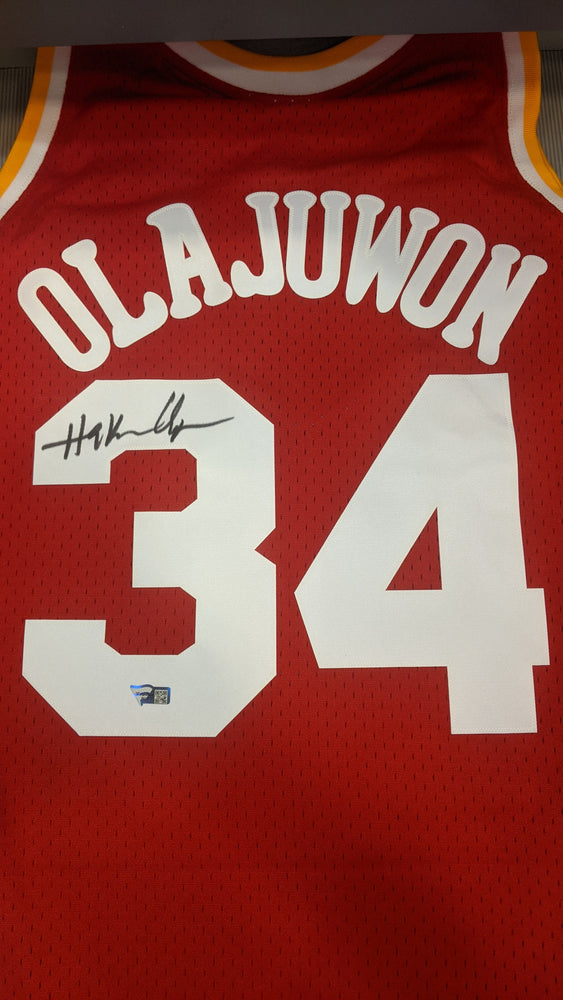 Hakeem Olajuwon Autographed Houston Rockets 1993-94 Mitchell & Ness Replica Jersey - Pastime Sports & Games