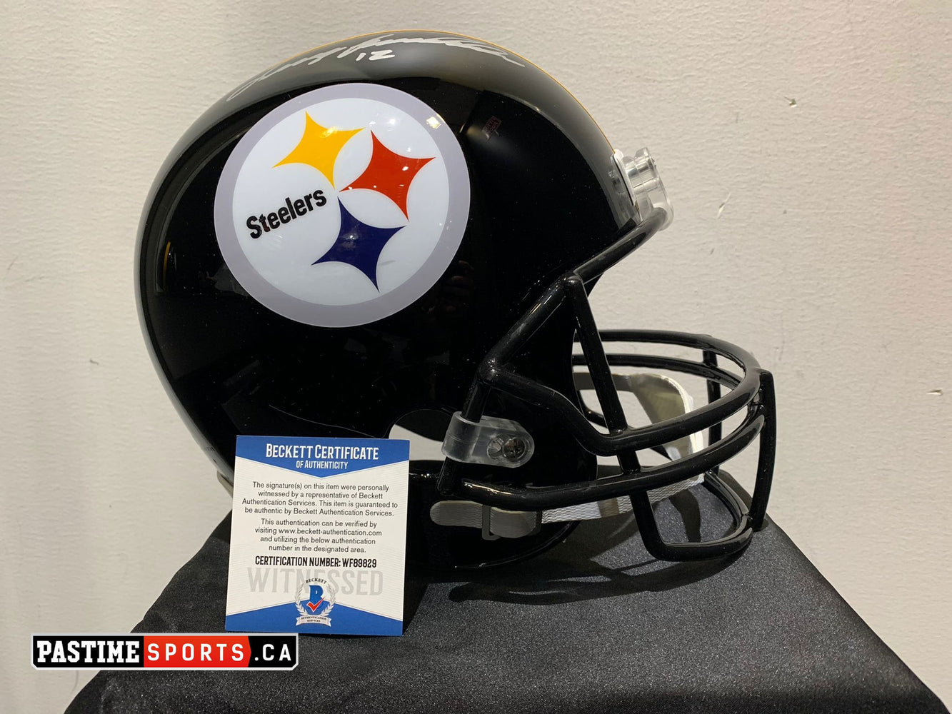 Terry Bradshaw Autographed Pittsburgh Steelers Full Size Football Helmet - Pastime Sports & Games