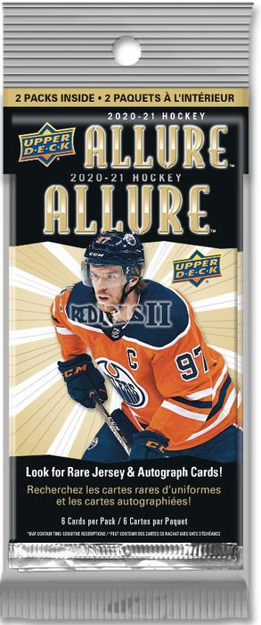 2020/21 Upper Deck Allure Hockey Retail Hanger Pack - Pastime Sports & Games