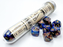 Lustrous 7-Die Set Azurite/Gold With Bonus Dice - Pastime Sports & Games