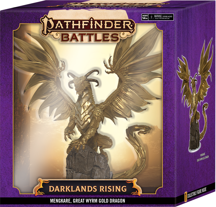 Pathfinder Battles Darklands Rising Mengkare, Great Wyrm Gold Dragon - Pastime Sports & Games
