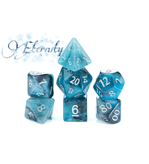 Gate Keeper Games Aether Dice 7pc RPG Set - Eternity - Pastime Sports & Games
