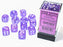 Chessex 12pc D6 Dice Set Luminary Effect Borealis Purple/White CHX2777 - Pastime Sports & Games