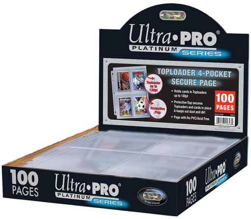 Ultra Pro Platinum Series Toploader 4-Pocket Secure Pages - Pastime Sports & Games