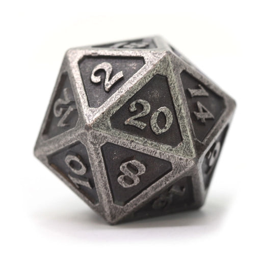Dire D20 Mythica Dark Silver - Pastime Sports & Games