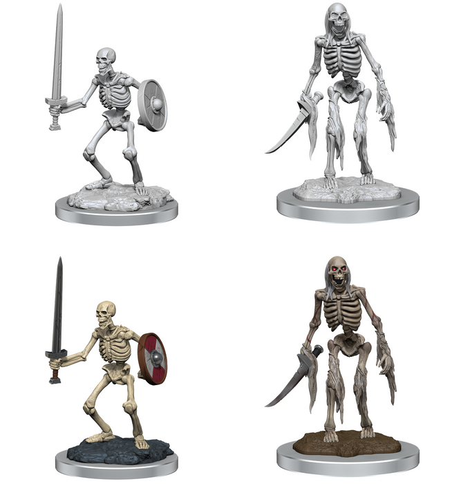 WizKids Deep Cuts Unpainted Minis Skeletons - Pastime Sports & Games