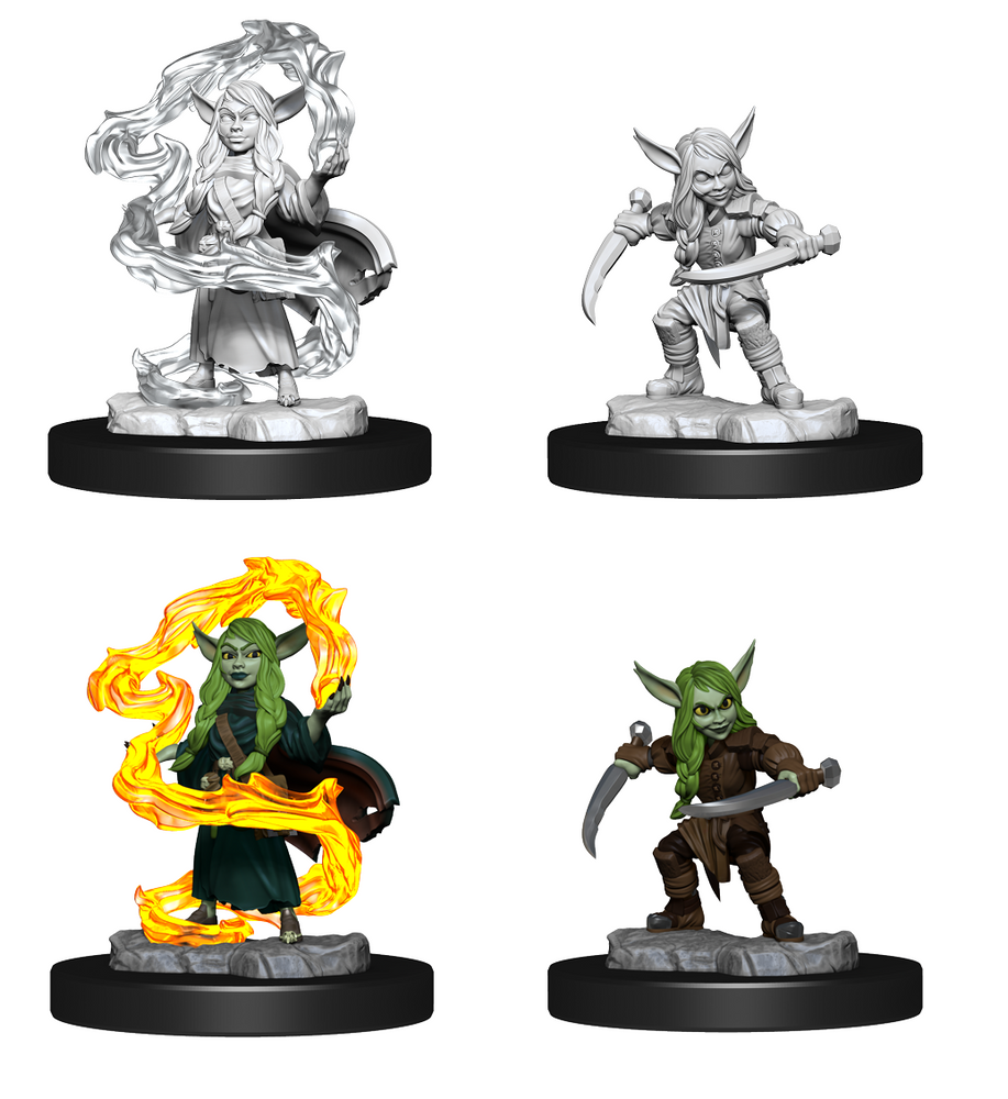 Critical Role Unpainted Minis WV1 Goblin Srcrr/Rogue Female - Pastime Sports & Games
