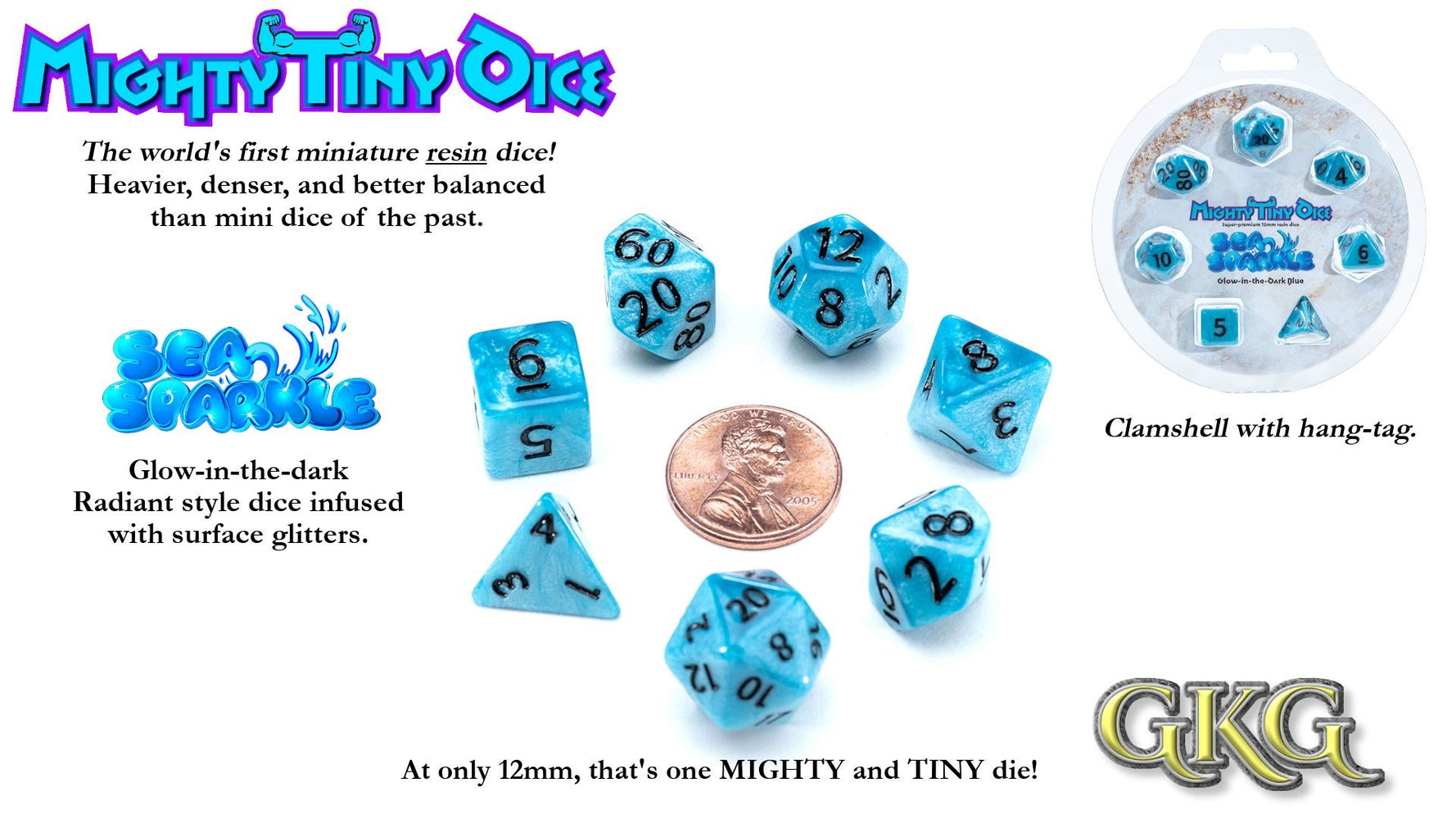 Tiny Mighty Dice Sea Sparkle - Pastime Sports & Games
