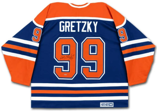 Wayne Gretzky Autographed Vintage Throwback Edmonton Oilers Jersey - Pastime Sports & Games