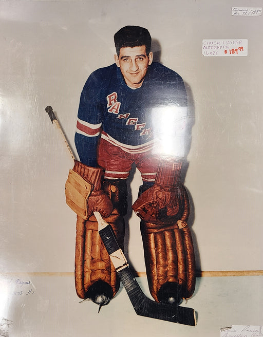 Chuck Rayner Autographed Hockey Photo - Pastime Sports & Games