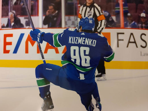 Andrei Kuzmenko Vancouver Canucks Photo (Fist Pump) - Pastime Sports & Games