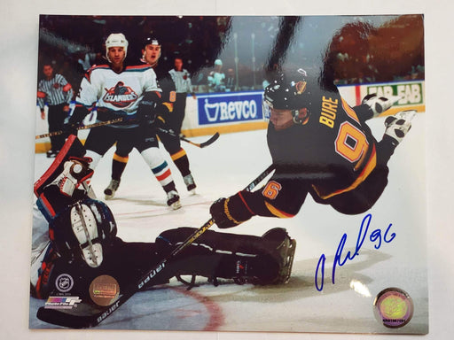 Products Pavel Bure 8X10 Autographed Vancouver Canucks Home Jersey (Diving For Goal) - Pastime Sports & Games