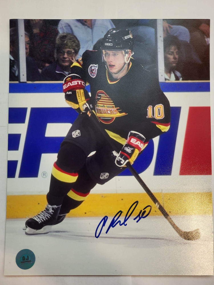 Pavel Bure 8X10 Autographed Vancouver Canucks Skating Home Jersey - Pastime Sports & Games