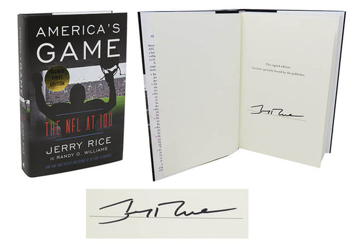 Jerry Rice America's Game Autographed Hard Cover Book - Pastime Sports & Games