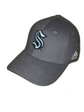 Seattle Kraken Stretch Fit Hockey Hat (Grey Adidas) - Pastime Sports & Games