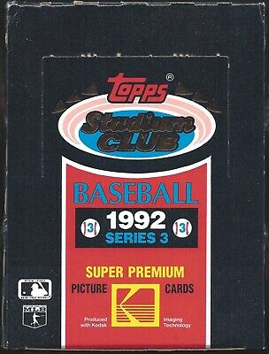1992 Topps Stadium Club Series 3 Baseball Wax - Pastime Sports & Games
