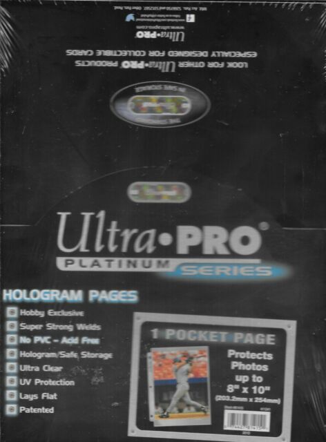 Ultra Pro Platinum Series 1 Pocket Photo Pages - Pastime Sports & Games
