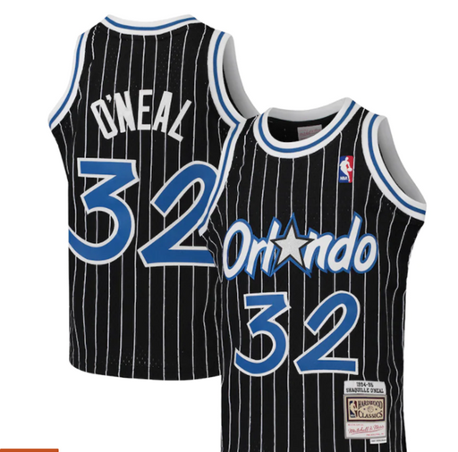 1994-95 Orlando Magic Shaquille O'Neal Mitchell & Ness Black Basketball Jersey - Pastime Sports & Games