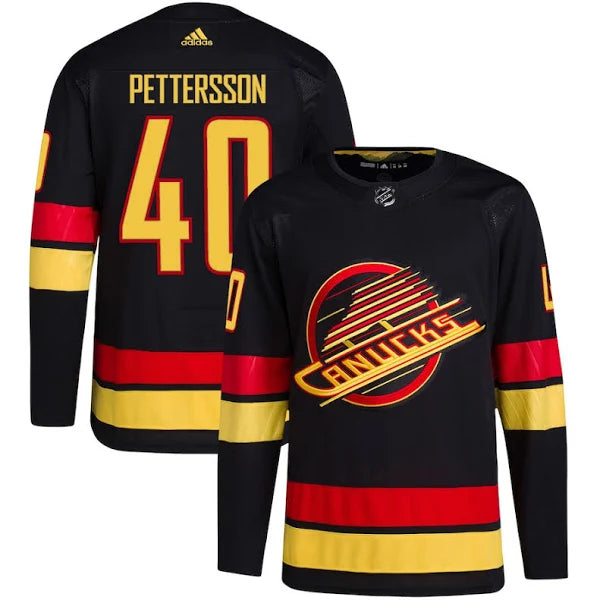 Vancouver Canucks Elias Pettersson 2022/23 Adidas Black Skate Primegreen Hockey Jersey - Pastime Sports & Games