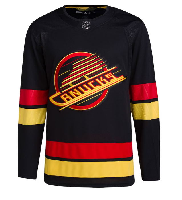 Vancouver Canucks 2022/23 Adidas Black Skate Primegreen Hockey Jersey - Pastime Sports & Games