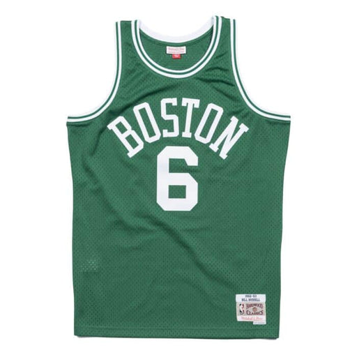 Boston Celtics Bill Russel 1962-63 Mitchell & Ness Green Basketball Jersey - Pastime Sports & Games