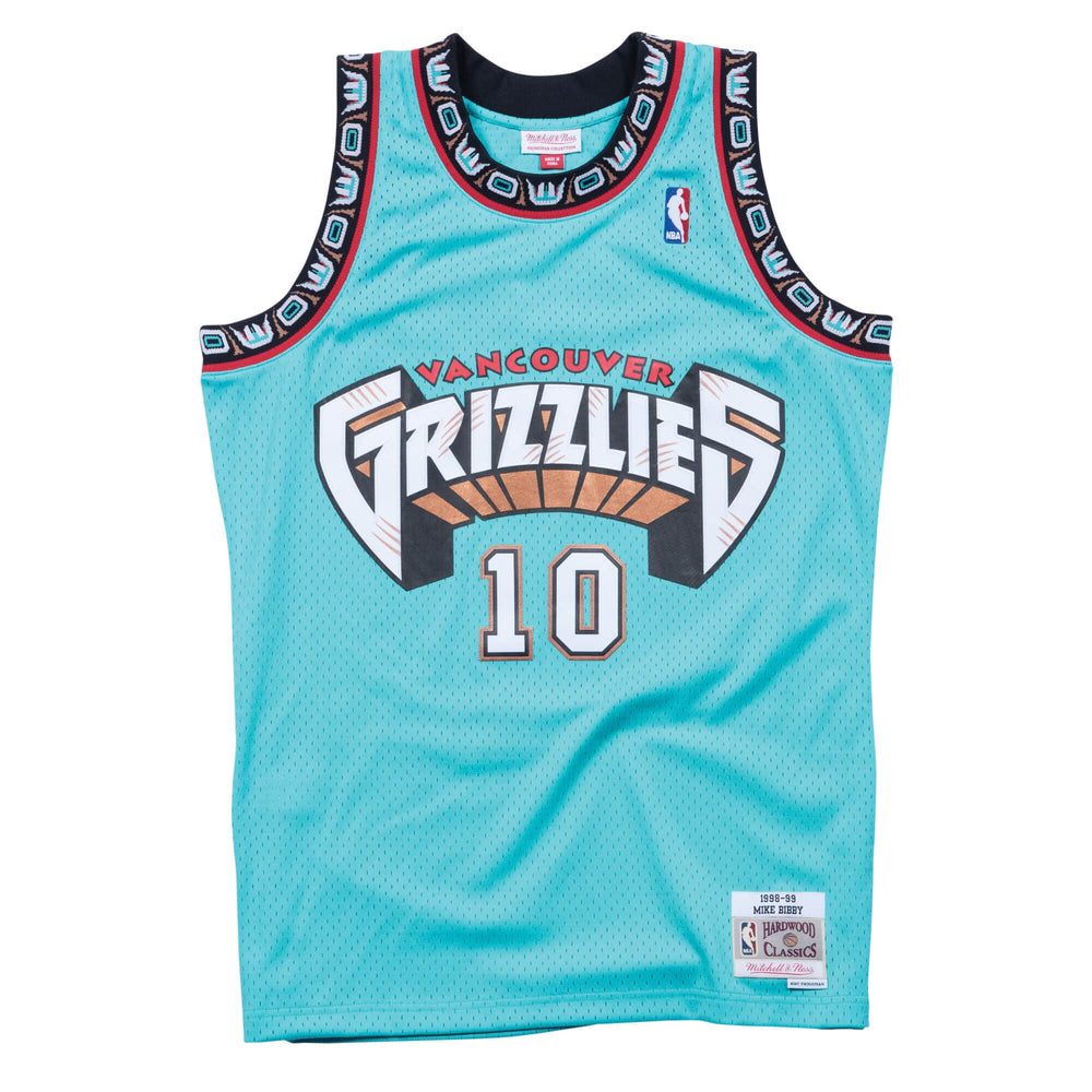 Vancouver Grizzlies Mike Bibby 1998-99 Mitchell & Ness Teal Basketball Jersey - Pastime Sports & Games