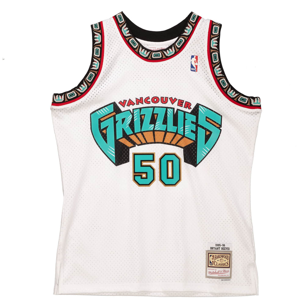 Vancouver Grizzlies Bryant Reeves 1995-96 Mitchell & Ness White Basketball Jersey White / Small