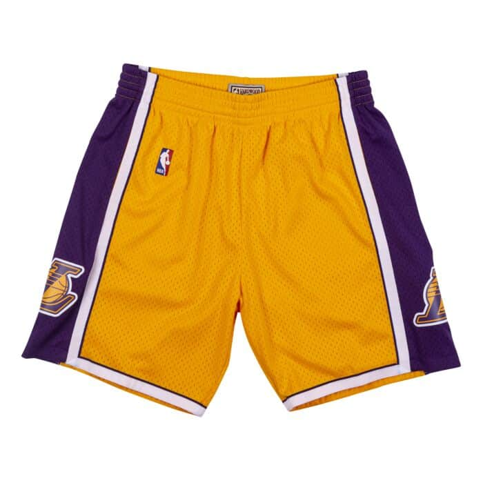 Los Angeles Lakers 2009-10 Mitchell & Ness Yellow Basketball Shorts - Pastime Sports & Games