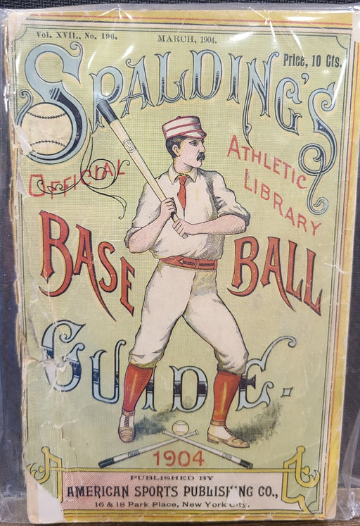 Vintage Spalding's Official Athletic Library Baseball Guide Spalding From 1904 - Pastime Sports & Games